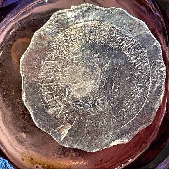 Vintage I. W. Rice & Co. Set 2 Perfume Bottle Hobnail Milk & Purple Glass Japan - Picture 15 of 15